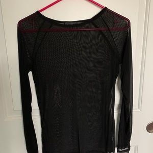 Sheer long sleeve shirt